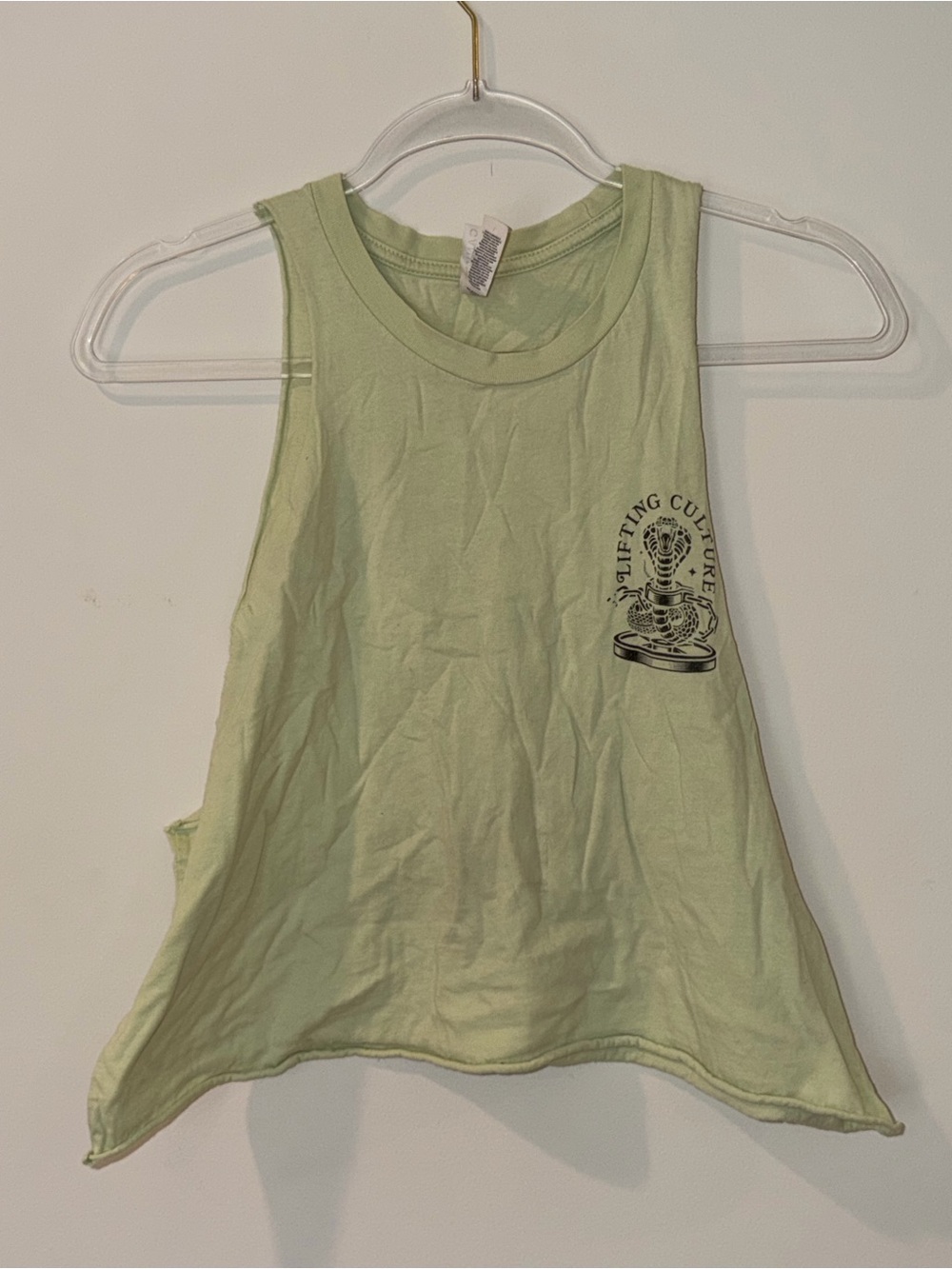Bella Canvas Neon Yellow Muscle Tank with Black Chest Graphic